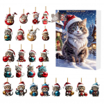 Advendikalender 2024 J&otilde;ulupuu kassi ripats Armas j&otilde;ulude advendikalender j&otilde;ulupuu kaunistustega kassi kaunistuste kalender 26x18CM