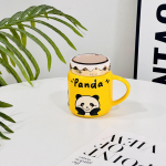 Creative Little Rabbit Water Cup High Value Ins Comic Cup, kaanega lusikaga kohvitass, suure mahutavusega keraamiline tass 360ML