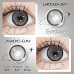 EYESHARE Colored Lenses For Myopia Prescription High Quality Contact Lenses Beauty Pupil Annual Black Contact Lenses 0