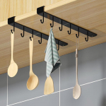 2 Pieces Mug Holder under Cabinet Hanging Hooks Rack Coffee Cups Hanger for Ties valge