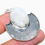 Rainbow Moonstone Handmade 925 Sterling Silver Jewelry Pendant 1.89 h8p68