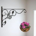 Hanging Plants Bracket Heavy Duty Iron Easy to Install Decorative for Flower Pot Bird Feeders