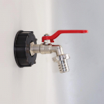 Piiri&uuml;lene IBC tonnise t&uuml;nni messingist adapter ja 1/2-tolline ventiil