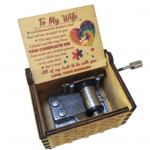 Muusikakarp V&auml;rviline karge laulev maal Vintage mehaaniline liikumine Dekoratiivne k&auml;sitsi v&auml;ntatav puidust muusikakast kodukaunistus B