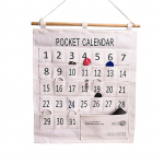 Numbriline kalender Taskutabel Puuvillast ja linasest hommikuse kontrolli klassiruumi taskutabel Seinakalender