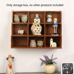 1 tk punane/sinine 9 sektsiooniga vintage puidust seinakinnitusega hoiuriiul, lauapealne ehete ja kogumisobjektide k&otilde;rgekvaliteediline v&auml;ljapanekuriiul. punane