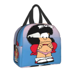Naljakas Mafalda soojusisolatsiooniga l&otilde;unakott naistele Quino koomiks korduvkasutatav l&otilde;unakarp kooli kontorisse multifunktsionaalne toidukarp 22x20x13CM beež