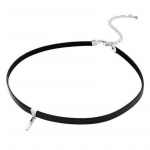 Uus disain Lihtne naiste rangluu kett kaela v&auml;rske ja luksuslik s&otilde;na must jahe temperament valge ripats ehted MIT