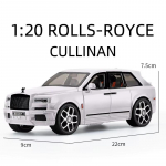 Uus suur 1:20 Rolls-Royce Cullinan maasturi sulamist mudelauto modifitseeritud metallist survevalu poisi m&auml;nguauto tagasit&otilde;mbav heli ja valgus kuue uksega laste kingitus valge