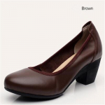 Suurused 32-43 Keskmise kontsaga platvormkingad Ehtne nahk Naiste pumbad 2025 S&uuml;gis Pulmakleidikingad Kontori t&ouml;&ouml;kohad Daamid 34 pruun