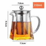 350/550/750/950 ml teekann majapidamises kasutatav teekann klaasist teekann roostevabast terasest teefilter l&auml;bipaistev pott k&otilde;rge temperatuuritaluvus