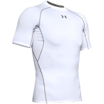 Under Armour &uuml;hev&auml;rviline v&auml;ike logo kiiresti kuivav liibuv spordis&auml;rk raglaanl&uuml;hikeste varrukatega Meeste Topid Valge 1358547-100 XL
