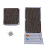 L-kujuline pappkassikraapimispost Eemaldatav lainepapist seinatoega vertikaalne kassikraapimispost valge