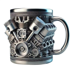 V8 Mootorid Roostevabast Terasest Kohvitass Loov Vaikvee Tass Naljakas V6 Mootorid Veiniklaas Kohvitass Veepudel Tarvikud 200ml