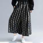 Vintage ruuduline lahtised laiad p&uuml;ksid kevadsuvi elastsed v&ouml;&ouml;taskud pahkluu pikkusega naiste p&uuml;ksid One Size
