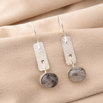 Must rutiil v&auml;&auml;riskivi 925 sterlingh&otilde;be ehted k&auml;sitsi valmistatud unikaalsed k&otilde;rvar&otilde;ngad 1,9 EE-168-26