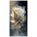 Fantaasia Valge Lilleline Maastik Strasspilt 5D Ise-tee Teemantmaal Mosaiik Lill Tikand Suurem&otilde;&otilde;tmeline ristpiste Full Round 50x100CM