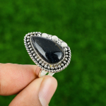 925 h&otilde;bedast musta tiigrisilma v&auml;&auml;riskiviga abielulubaduse sakraalt&scaron;akra boheemlaslik s&otilde;rmus Adjustable