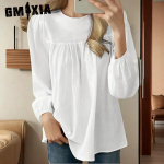 GMXIA naiste moe vabaaja &uuml;hev&auml;rvilise tr&uuml;kiga pikkade varrukatega pluusid ja s&auml;rgid S