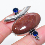 Natural Bloodstone, Topaz 925 Sterling Silver Jewelry Pendant 1.81 c7w32