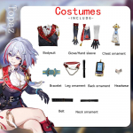 Ysir Topaz Honkai Impact 3 t&auml;rni kuppelraudtee Cos Service Anime m&auml;ngu kost&uuml;&uuml;m Halloween XL