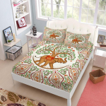 Saare Tiki Retro Mustriga Voodilina Komplekt King Queen Double Full Suuruses Voodipesukomplekt 90x200x15cm deep
