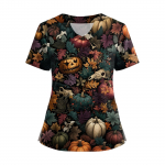 Naiste l&uuml;hikeste varrukatega &uuml;hev&auml;rviline V-kaelusega n&ouml;&ouml;bitav k&uuml;lgpiluga topp T-s&auml;rk XXL