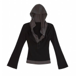 Grunge esteetilised t&auml;navar&otilde;ivad naiste T-s&auml;rgid Ameerika retro gooti punk Patchwork v&otilde;lts Kaheosaline kapuutsiga kampsun Y2k XL