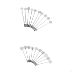 20 Pieces Silver Bulk lapel pin stick Tie Hat Scarf Badge Brooch With Tray Pad DIY (Base