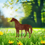 Horse Garden Stake Decorative Yard Animal Sculpture Lifelike Easy to Use Gifts Standing