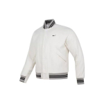 Nike Logo Tr&uuml;kiga Triibuline &Uuml;he Rinnaga Baseballi Jakk Meeste &Uuml;ler&otilde;ivad Phantom-Hall Valge DQ5011-030 M