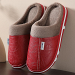 S&uuml;gisel ja talvel paarisussid, libisemisvastased l&otilde;hnavastased sise- ja v&auml;listingimustes kasutamiseks kodus, polsterdatud paksu p&otilde;hjaga PU-nahast sussid 36-37