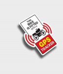 GPS-i turvahoiatuse efekt Mootorratas Auto V&auml;litingimustes Veekindel Kleebis Intensiivne hoiatus Surma suudlus Kleebis Helkurkleebis (GPS rattale) must