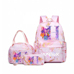 3 tk/kompl KPop Deemonik&uuml;ttide T&uuml;drukute Koolikott L&otilde;unakott Pinal &Otilde;pilase Multifilm Seljakott Bento Kotike Pliiatsikotid Koolitarbed Kingitus