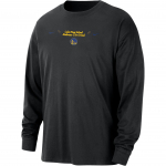 Nike X NBA koost&ouml;&ouml; Golden State Warriors Courtside lahtise l&otilde;ikega &uuml;mmarguse kaelusega vabaaja pikkade varrukatega T-s&auml;rk Meeste pealisr&otilde;ivad Must HQ0673-010 S