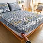 1 tk Tepitud Puuvillane Voodilina, Uriinikindel Veekindel Voodikate, Pehme Voodipesu, Libisemisvastane Paks Madratsikate, Tolmukindel Kaitsekate 90*200cm(Only sheet)