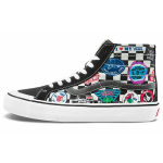 Vans Sk8 Graafilise Prindiga K&uuml;ljeriba K&otilde;rge S&auml;&auml;rega Rula Kingad Unisex Tossud Must VN0A3MV13P0 37