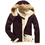 Karvaga Integreeritud Jakk Termiline Karvkate Kunstnahast Samet Meeste Mantel 3XL tumepruun v&auml;rv