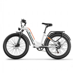 Shengmilo MX06 Elektrijalgratas 48V 17,5AH Aku 1000W Mootor 48V 17,5AH Aku 90KM S&otilde;iduulatus H&uuml;drauliline Ketaspidur 26*3,0 Tolli Paks Rehv E-jalgratas valge