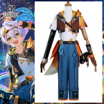 M&auml;ng Genshin Impact Bennett Cosplay Kost&uuml;&uuml;m Seiklused Kuumas Toonis Bennett Halloweeni Meeste &Uuml;likond Peo Riietus Nahk XL