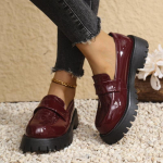 Uued mustad loaferid v&auml;ikesed nahast kingad platvormiga &uuml;hed kingad kevad ja s&uuml;gis retro &uuml;he pedaaliga suur suurus 42 black