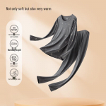 Yiershuang Men's 5A Anti-Bacterial Pure Cotton Printed Thermal Underwear Set 2XL