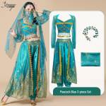 Printsess Jasmiini k&otilde;hutantsu kost&uuml;&uuml;m - Eksootiline India stiilis esinemiskomplekt t&auml;iskasvanutele XX Large