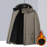 10XL 9XL Talvised Meeste Parkad Fliisist Veekindlad Soojad Suured Suurused 6XL 7XL 8XL &Uuml;lesuurusega Paksenenud Kapuutsiga Joped L&otilde;dvad Tuulejoped XL tume khaki v&auml;rv