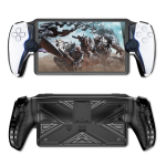 K&SGAMER Kahesuunaline PS Portal/PS5 kaugm&auml;ngija poolk&otilde;va &uuml;mbris libisemiskindla haardega, l&ouml;&ouml;gisummutusega ja alusega (Must)