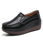 Moodsad Naiste Kiilplatvormkingad Mugavad Vulkaniseeritud Kingad Klassikalised Slip-on Naiste Mokassiinid Pehmest Nahast Vabaajakingad Zapatos Mujer 35