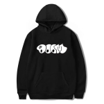 2025 MF DOOM Rapper Hupparid Anime Tr&uuml;kiga Streetwear Meeste Naiste Mood Suured Dressipluusid Hip Hop Huppar Treening&uuml;likonnad Unisex M black