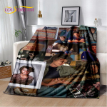 Joe Keery Steve Harrington Pehme Pl&uuml;&uuml;sist Tekk, Flanellist Tekk Visketekk Elutoa Magamistoa Voodi Diivani Pikniku Katteks Lastele 50x60in