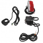 24V 36V 48V Elektriratta Eesmise ja Tagumise Tulede Komplekt Esitule ja Tagatulega koos Helisignaali Komplektiga