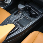 2Pcs/set pcmos Carbon fiber Inner Gear Shift Frame Cover Automotive Interior Stickers Trim For Lexus UX200 UX250h A